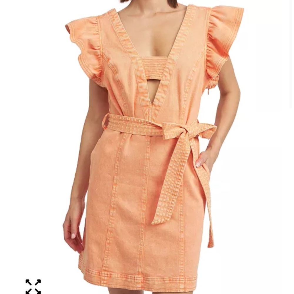 En Saison Anthropologie Women's Isobel Colored Denim Mini Dress Size M